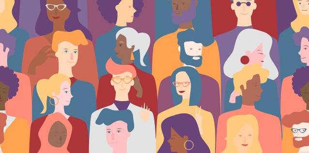 abstract illustration of diverse people