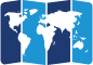 Illustration of a foldable world map