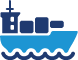 Illustration of a cargo ship at sea