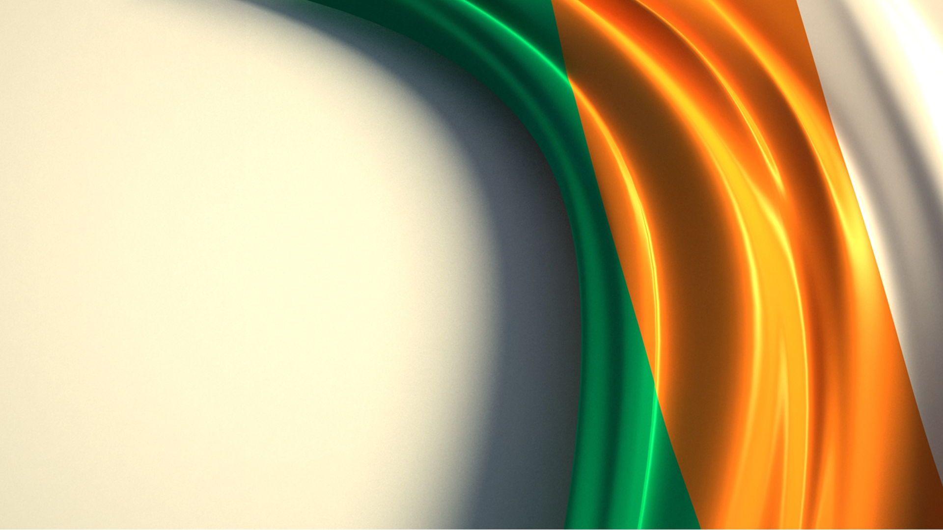 Cote d'ivoire Flag 3d illustration of the waving national flag with a copy space Image for Hero Box
