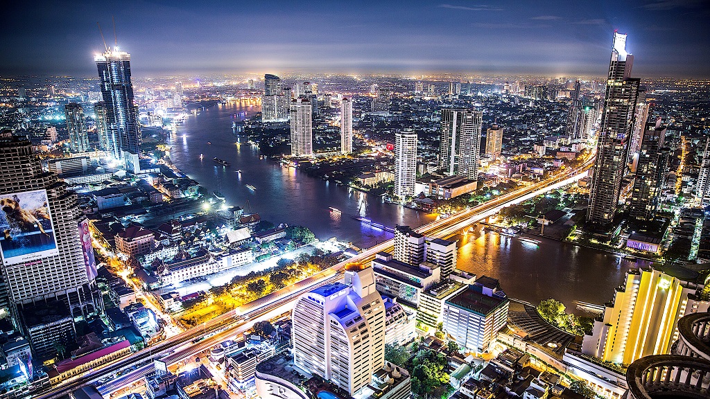 Thailand Skyline at night
