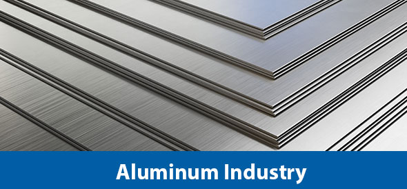 Sheets of aluminum stacked