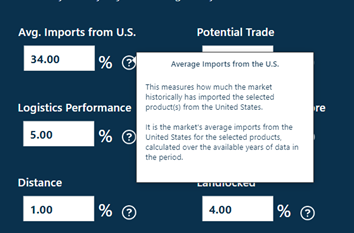 example of weight adjustment screen