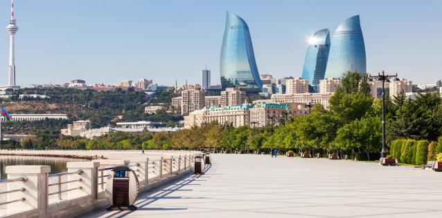 Skyline of Baku Azerbaijan