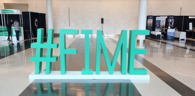 FIME Hashtag displayed at 2022 Tradeshow
