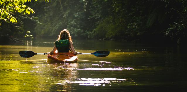 Woman Kayaking