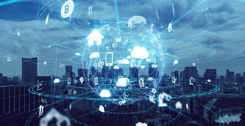 IoT world image in blue