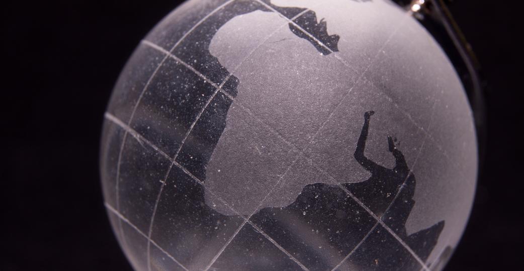 Globe with African Continent in Center